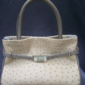AUTHENTIC  LANA MARKS OSTRICH POSITANO TOTE BAG